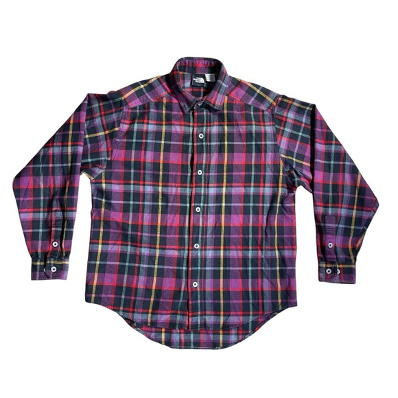 The North Face Long Sleeve Multi Color Flannel Shirt Women’s Size Medium - Picture 1 of 5